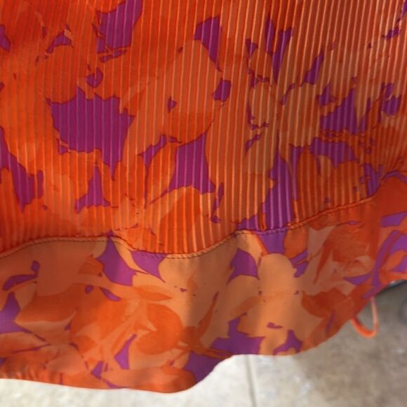 Vibrant Orange and Pink Halter Dress - Picture 8 of 9